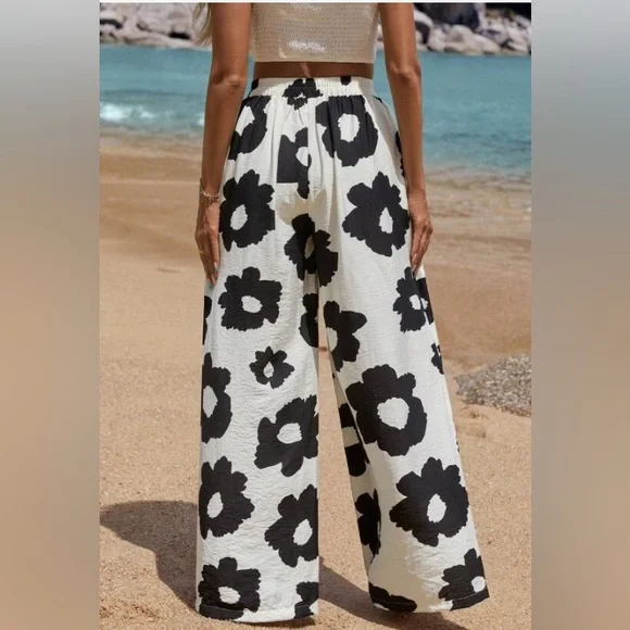 Floral high waisted pants - Picture 3 of 5